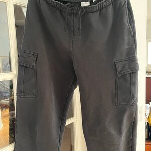 Aritzia TNA Black Cargo Sweatpants